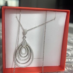 Sterling Silver necklace with crystals